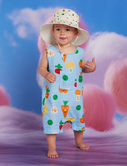 Teeny Tiny Veg Woven Overalls