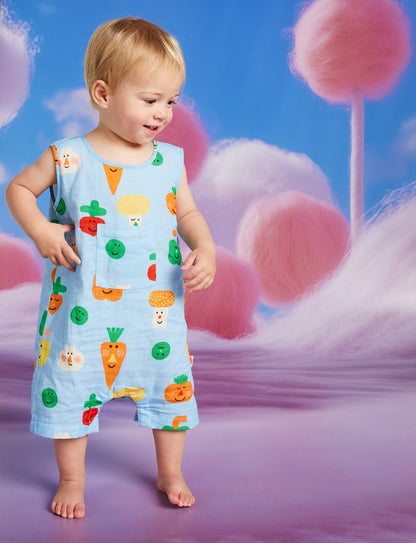 Teeny Tiny Veg Woven Overalls