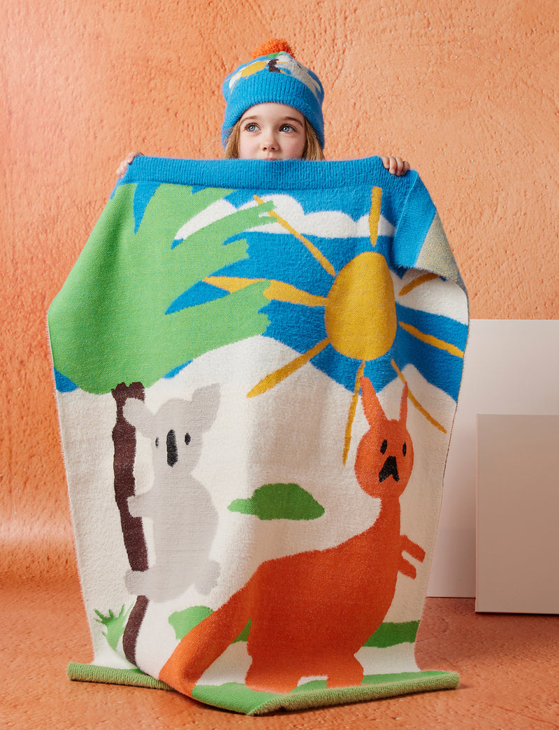 Fluffy Knit Baby Blanket / Yo's Country
