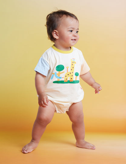 Cotton Short Sleeve Bodysuit / Zoo Crew