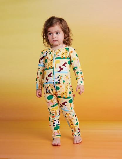 Long Sleeve Romper / Zoo Crew