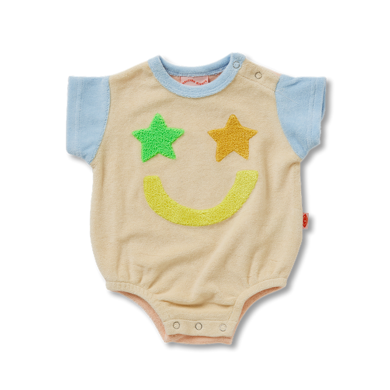 Halcyon Nights Terry Long Sleeve Bodysuit - Stars Pink main image 1