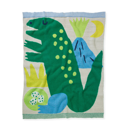 Dino Fluffy Knit Blanket