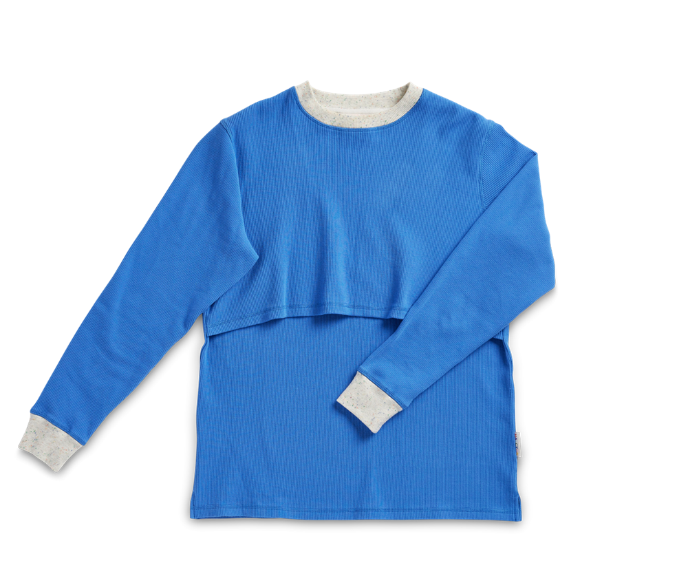 Ocean Blue - Organic Mama Long Sleeve T-Shirt