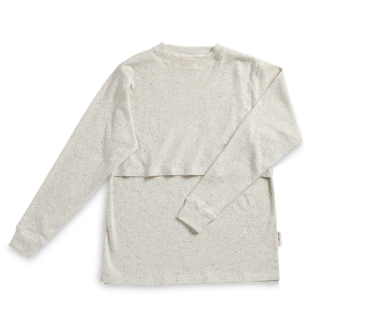 Silver Speckle Organic Mama Long Sleeve T Shirt